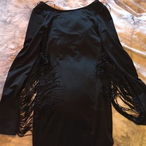 Black Fringe Dress